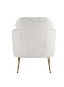 White faux sherpa beautifully upholstered accent chair by Acme additional picture 5