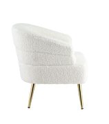 White faux sherpa tight seat & back cushion accent chair by Acme additional picture 4