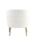 White faux sherpa tight seat & back cushion accent chair by Acme additional picture 5
