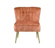 Burnt orange velvet full foam seat accent chair by Acme additional picture 3