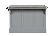 Gray finish stainless steel top kitchen island by Acme additional picture 6