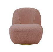 Pink teddy sherpa upholstery swivel accent chair by Acme additional picture 3