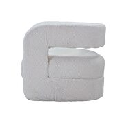 White teddy sherpa full foam seat construction chair by Acme additional picture 4