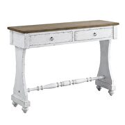 Antique white finish wooden console table by Acme additional picture 2