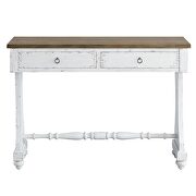 Antique white finish wooden console table by Acme additional picture 3