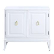 White finish console table w/ 2 doors by Acme additional picture 3