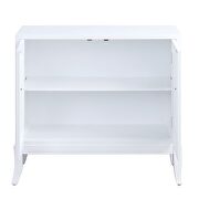 White finish console table w/ 2 doors by Acme additional picture 4