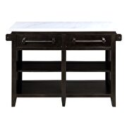 Marble top & espresso finish base kitchen island by Acme additional picture 3