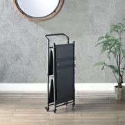 Sandy black and dark bronze hand-brushed finish serving cart by Acme additional picture 2