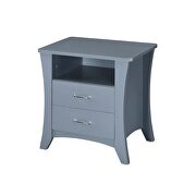Gray finish rectangular nightstand by Acme additional picture 2