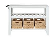 White finish kitchen island w/ baskets by Acme additional picture 3