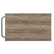 Rustic oak and black finish rectangular kitchen island by Acme additional picture 4