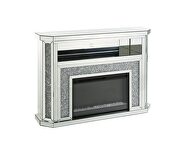 Mirrored & faux diamonds electric led fireplace with illuminate by Acme additional picture 2