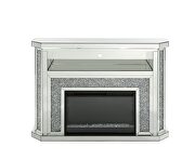 Mirrored & faux diamonds electric led fireplace with illuminate by Acme additional picture 3