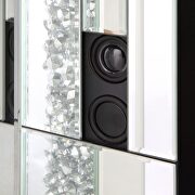 Beautiful mirrored finish and faux diamond inlay led electric fireplace additional photo 2 of 1