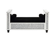 Mirrored & faux diamonds inlay bench by Acme additional picture 2