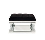 Mirrored & faux diamonds inlay ottoman by Acme additional picture 3