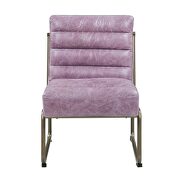 Wisteria top grain leather and metal frame accent chair by Acme additional picture 3