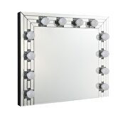 Inlaid faux diamonds add dazzle hollywood mirror by Acme additional picture 2