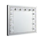 Trim: faux diamond inlay & clear glass hollywood mirror by Acme additional picture 2