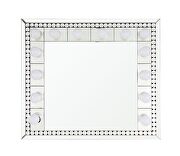Trim: faux diamond inlay & clear glass hollywood mirror by Acme additional picture 3