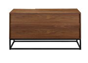 Walnut & black finish rectangular console table by Acme additional picture 4