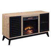 Oak & espresso finish led electric fireplace by Acme additional picture 2