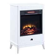White finish electric fireplace w/ led by Acme additional picture 2