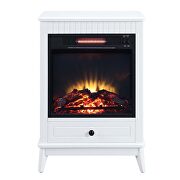 White finish electric fireplace w/ led by Acme additional picture 3