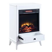 White finish electric fireplace w/ led by Acme additional picture 4