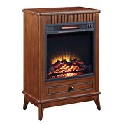 Walnut finish electric fireplace w/ led by Acme additional picture 2