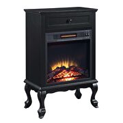 Black finish led electric fireplace by Acme additional picture 2