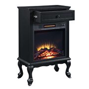 Black finish led electric fireplace by Acme additional picture 4