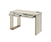 Antique white & gold finish rectangular vanity desk by Acme additional picture 5