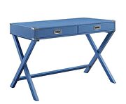 Blue finish crossing x-base console table by Acme additional picture 2