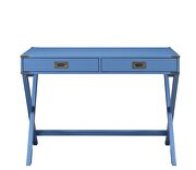 Blue finish crossing x-base console table by Acme additional picture 3