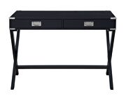 Black finish crossing x-base console table by Acme additional picture 3