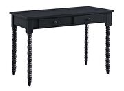 Black finish wooden frame with ornate carvings console table by Acme additional picture 2