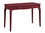 Red finish gently curving details console table by Acme additional picture 2