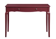 Red finish gently curving details console table by Acme additional picture 3