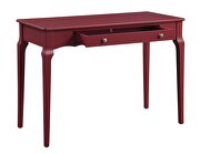 Red finish gently curving details console table by Acme additional picture 5