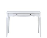 White finish gently curving details console table by Acme additional picture 3