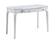 White finish gently curving details console table by Acme additional picture 5