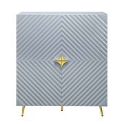 Gray high gloss finish wave pattern design cabinet by Acme additional picture 3