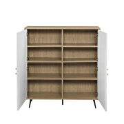 White & oak finish wooden cabinet by Acme additional picture 4