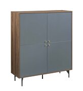 Gray & walnut finish wooden cabinet by Acme additional picture 2