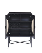 Black finish wood & metal legs wine cabinet by Acme additional picture 2
