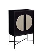 Black finish wood & metal legs wine cabinet by Acme additional picture 3