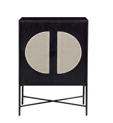 Black finish wood & metal legs wine cabinet by Acme additional picture 4