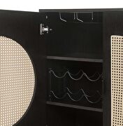 Black finish wood & metal legs wine cabinet by Acme additional picture 5